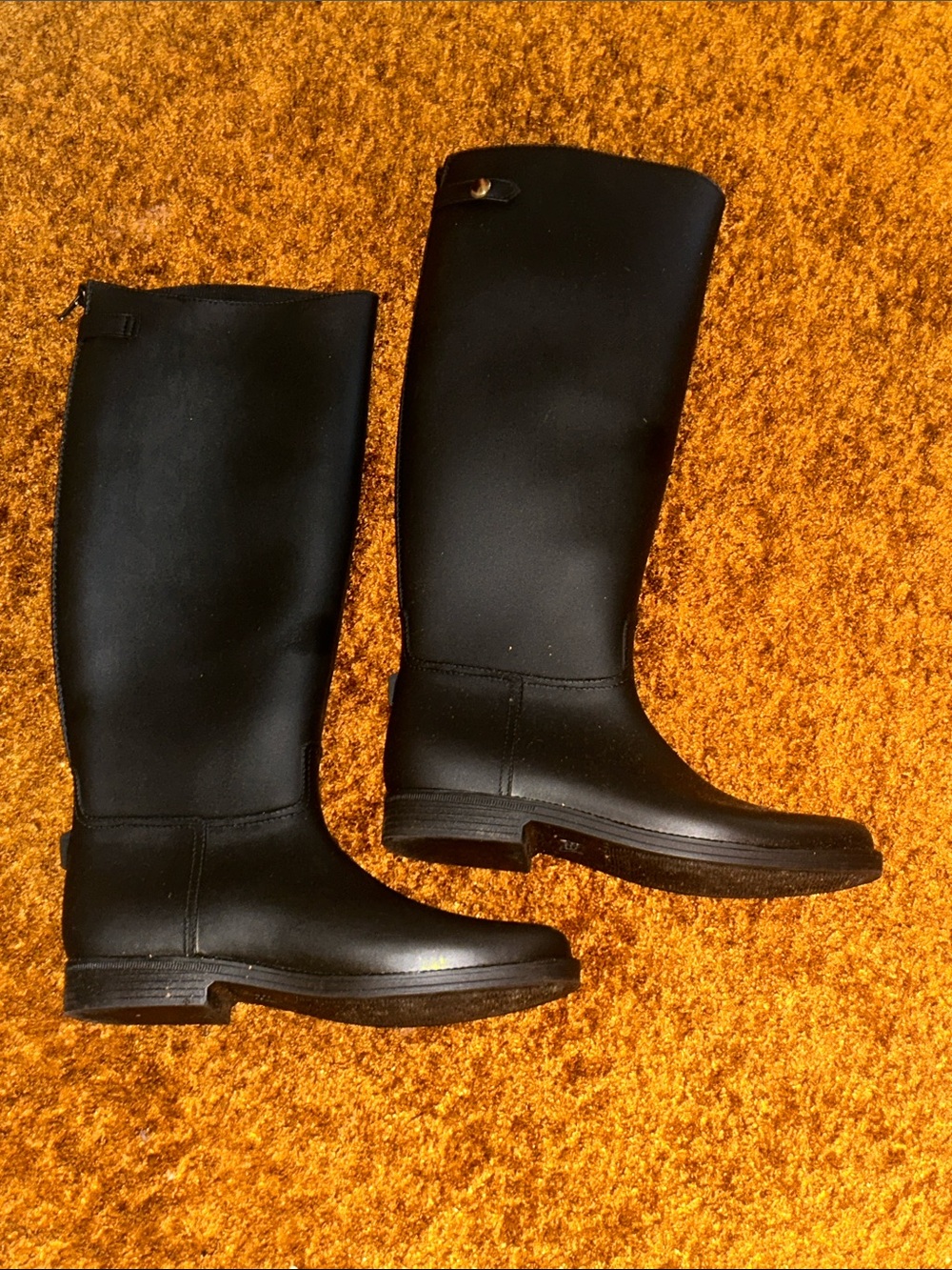 Dirty Laundry Black Over-the-Knee Riding Boots with Strap Accent